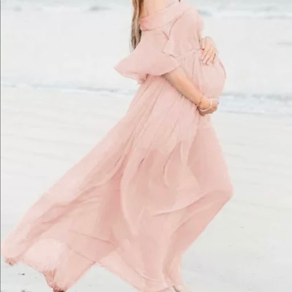 Pink maternity dress - Picture 2 of 3